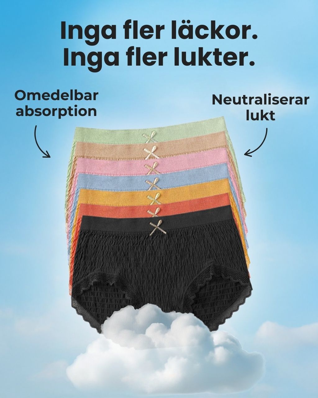 Antibakteriella & läckagesäkra trosor